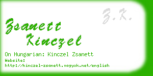 zsanett kinczel business card